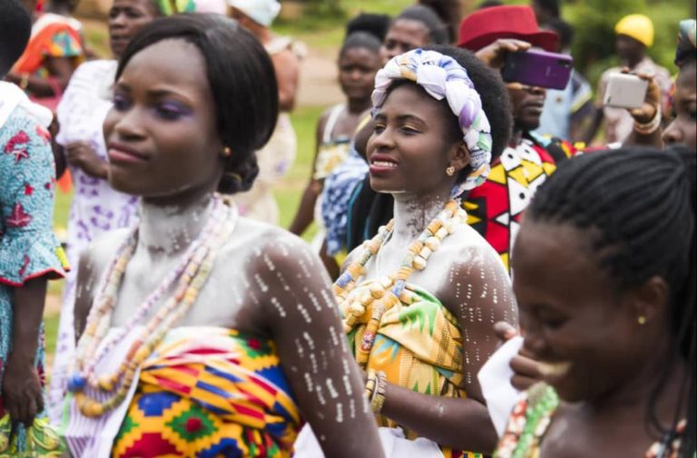 Beauty and colors from Ekumfi Abor puberty rite for young females Beauty and colors from Ekumfi Abor puberty rite for young females