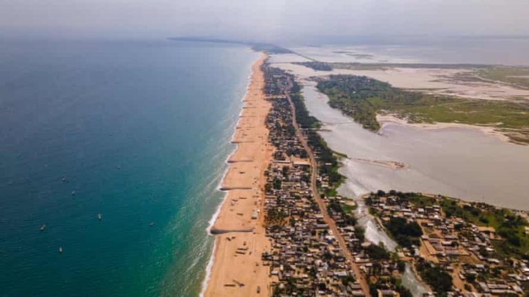 ‘We have to use a boat to commute’: coastal Ghana hit by climate crisis
