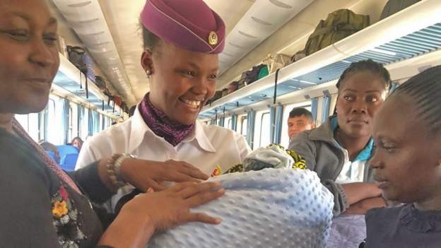 Pregnant Woman unexpectedly welcomes baby on Kenyan express train