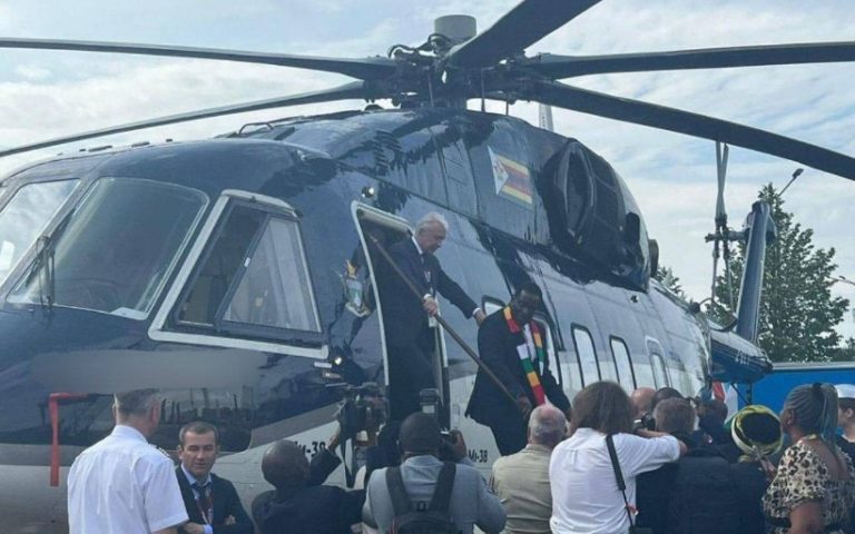 Putin gifts Zimbabwe’s president Mnangagwa a helicopter