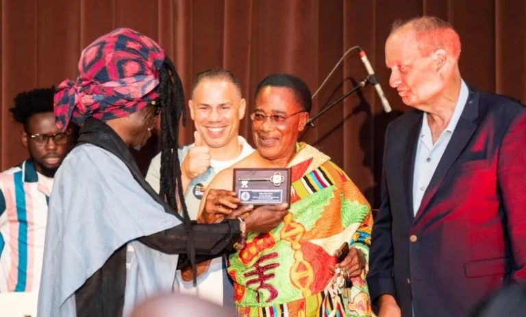 Kojo Antwi honoured with keys to city of Worcester in US